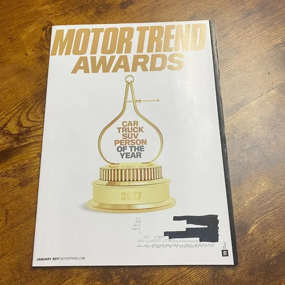 January 2017 MOTOR TREND MAGAZINE - AWARDS